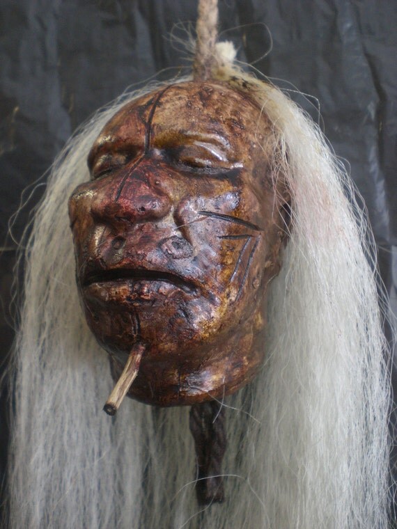 replica shrunken head tsantsa decoration replica shrunken head tsantsa decoration