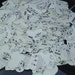 Upcycled sheet music wedding confetti, 500 die cut 1 inch hearts
