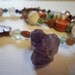Amethyst crystal funky chunky choker necklace