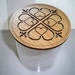 DIY PRESENT - Craft Supply Canister Jar - Plastic and Wood- Picture Slot Showcase