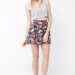 Vintage 90s High Waisted Floral Paisley Mini Skirt