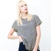Vintage 90s Chain Link Pattern Shirt - Nautical Slouchy Blouse - Size 10 Medium