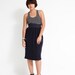 Vintage 80s Grunge High Waisted Black Pencil Skirt - Large