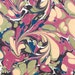 Marbled Paper, handmade 9x12in, French Curl pattern