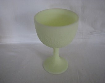Fenton Persian Medallion Lime Green Custard Chalice