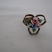 Art Nouveau Victorian Ring With Enameled Flowers