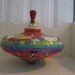 Mid Century Tin Ohio Art Spinning Metal Top 1950
