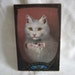 German Postcard 1908 Cat With Real Bow
