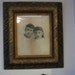 Antique Portrait , Civil War Era , Victorian Children , Victorian Ornate Carved Wood and Velvet Frame Portrait "Two Sisters"