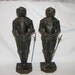 Pair of Antique Metal English Knights