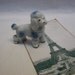 Blue French Poodle Figurine