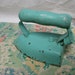 vintage happy sad iron turquoise