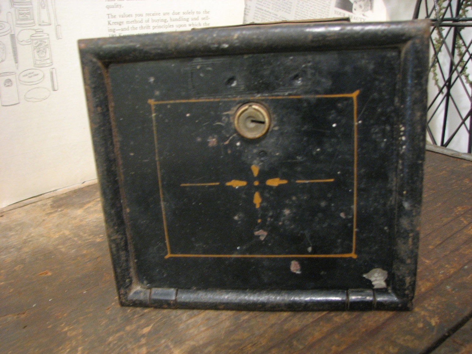 Antique Safe Deposit Box Gold Mining Town