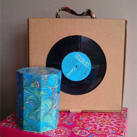 Recycled Vinyl Record Cake Stand