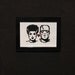 Frankenstein and Bride Completed and Framed Cross Stitch