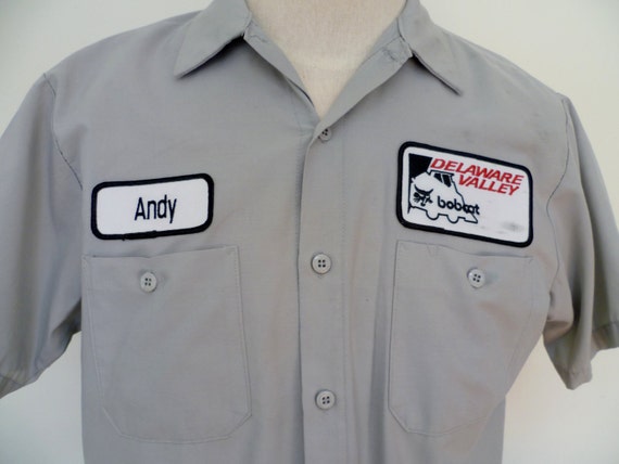 vintage work shirts with name patch