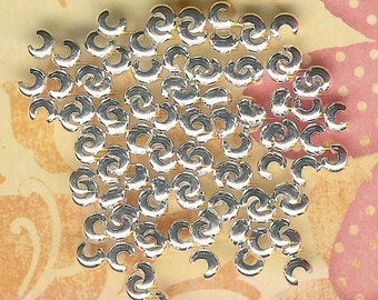 3mm Silver Plated Crimp Cover-144 piece pack, Small Silver Crimp Cover, 3mm Silver Crimp Cover, Silver Plated Crimp Cover,Julie's Bead Store