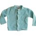 Vintage Baby Boy Sweater Jumper Cable Knit Blue Grandpa Button Up Cardigan