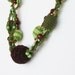 SPRING SALE Chunky crochet necklace Olive green chocolate brown Gift for her under 25 Stocking stuffer Ready to ship oht
