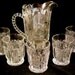 L. G. Wright Paneled Thistle Pitcher Set