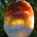 Horse Totem Necklace - Carved Agate Gemstone - Sunrise Colors