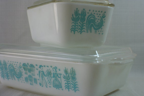 15PERCENT OFF vintage pyrex refrigerator dishes with lids in amish ...