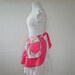 1950's Apron, Pink Floral and Cotton Chintz Reversible, Vintage