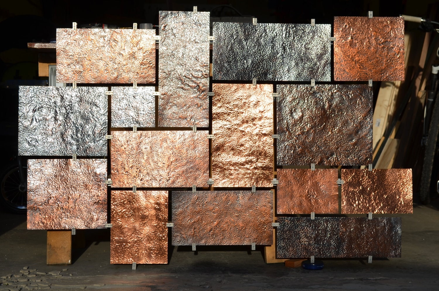 Hammered Copper wall art