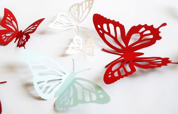 room decoration for wedding Items butterfly, to 3D monarch similar butterfly paper