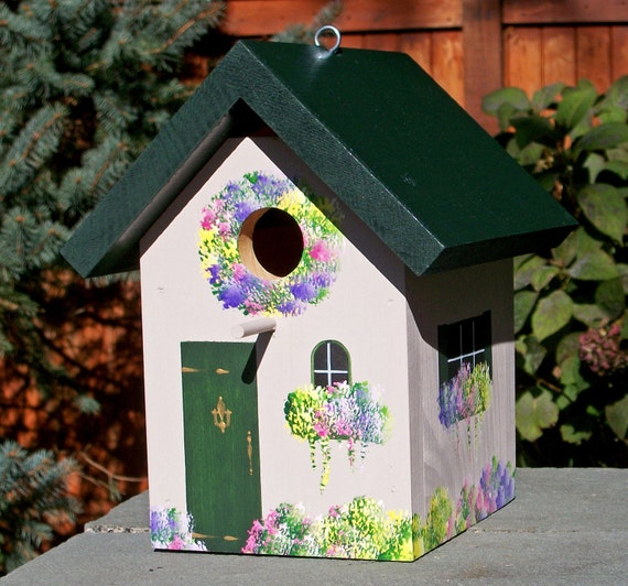 Hunter Green Cottage Birdhouse