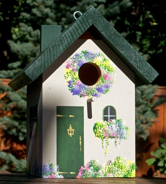 Hunter Green Cottage Birdhouse