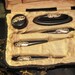 Antique Victorian Ebony Manicure Set in Original Box