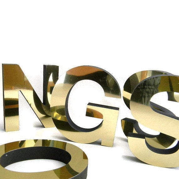 metallic gold letters 14 foam core letters