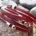 Leather cuff bracelet.