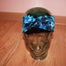 Velvet Blue Floral Turban Headband