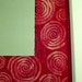 Red Frame Mirror with White Circles 8 x 10 Perfect for Entryway Rectangle Hand Painted