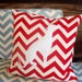 Accent pillow chevron unique modern decorative pillow with embroidered dog silhouette