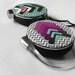 Headphones earphones geometric arrow chevron unique Purple Cyan