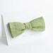 Lime green bow tie for men - double sided