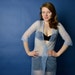 vintage lingerie blue sheer madmen house coat robe cardigan seductive stripper from Diz Has Neat Stuff