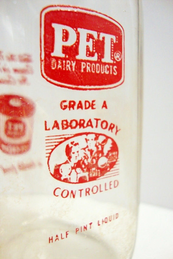 Vintage Half Pint Pet Dairy Milk Bottle
