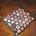 Hand Crocheted Dollhouse Miniature Blanket: Flower Garden