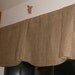 For Annete 3 Lined Burlap Scalloped Bottom Pleated Center and Ends Valance with Rod Pocket Up To 60 inches