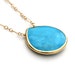 Turquoise Pendant Necklace Gold