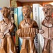 set of three wood boys : accordion, singer, guitar