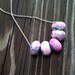Tie Dye Necklace Sterling Silver Jewelry Fuchsia Jewellery Chain Aqua Splatter Paint Spring Fashion Bright Hipster Mod