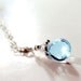 Blue Topaz Necklace Blue Topaz Pendant December Birthstone Sterling Silver Jewelry Gemstone Jewellery 4th Wedding Anniversary N-140