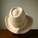 Vintage fedora, women's white fedora