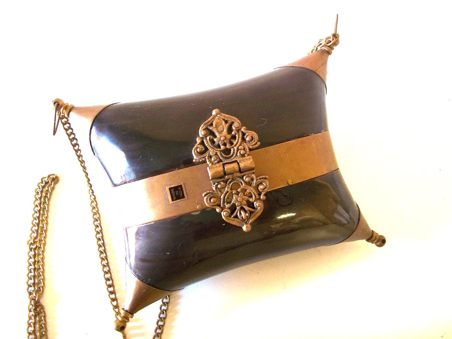 Vintage Hard Case Pillow Shaped Purse by Nuvegriz on Etsy