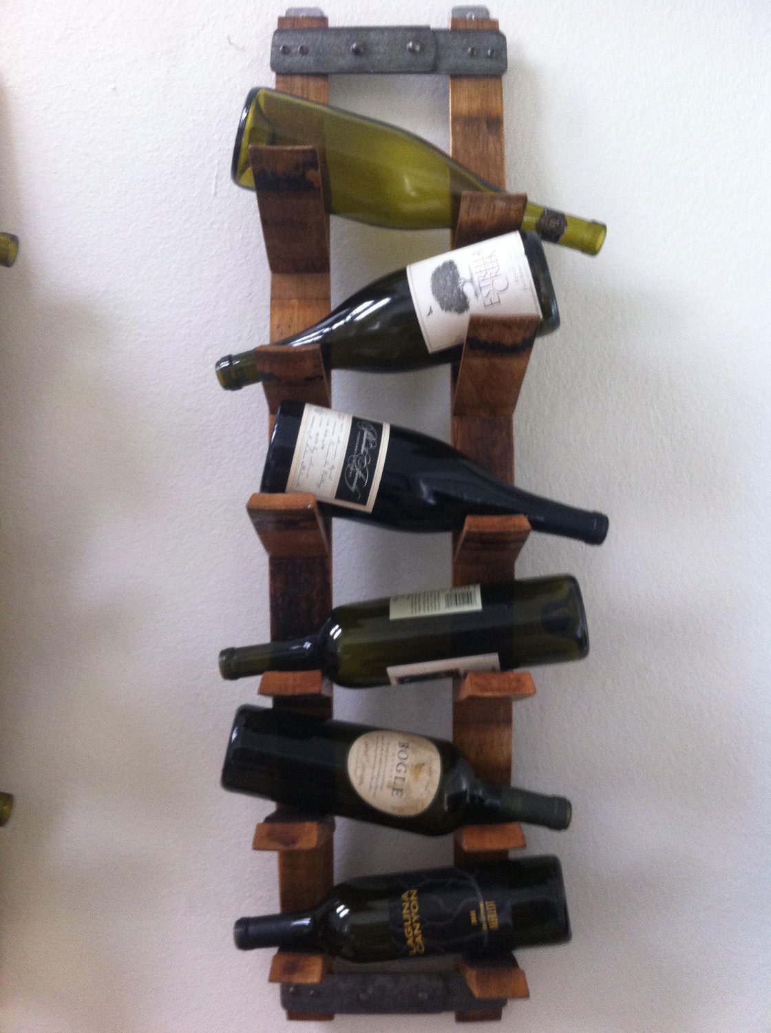 wall mount wine rack by fallenoakdesigns on etsy